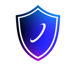 DNSFilter shield logo mark with a gradient from blue to purple