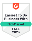 G2 Easiest to Do Business With Mid-Market Fall 2023