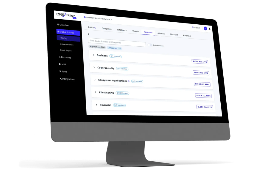 One-Click Application Blocking