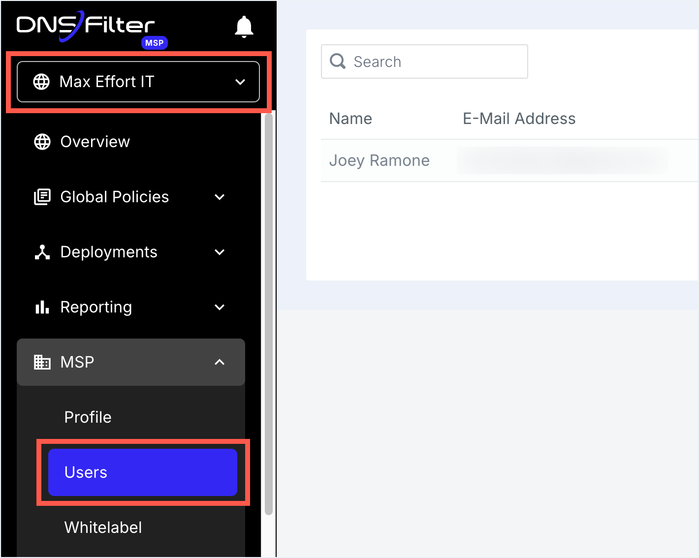 DNSFilter User Management