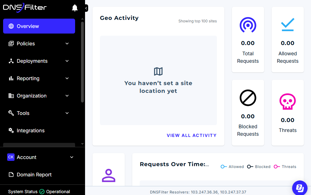DNSFilter Geo Activity 