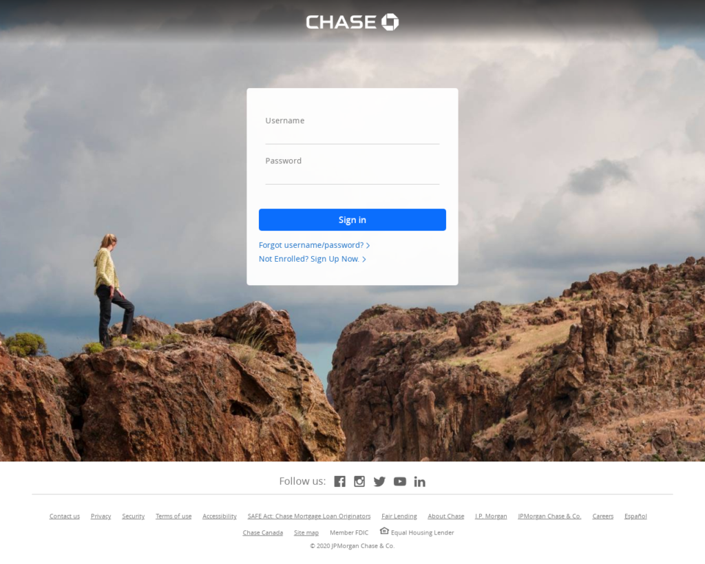 chase bank login