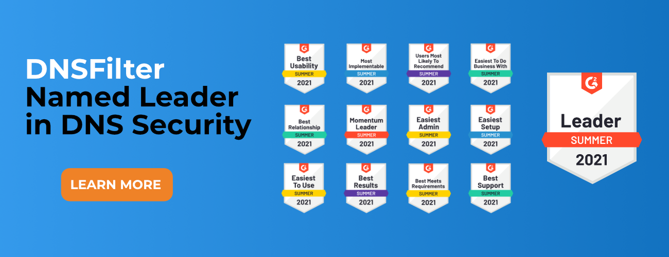 DNSFilter Named G2 Leader in DNS Security Category